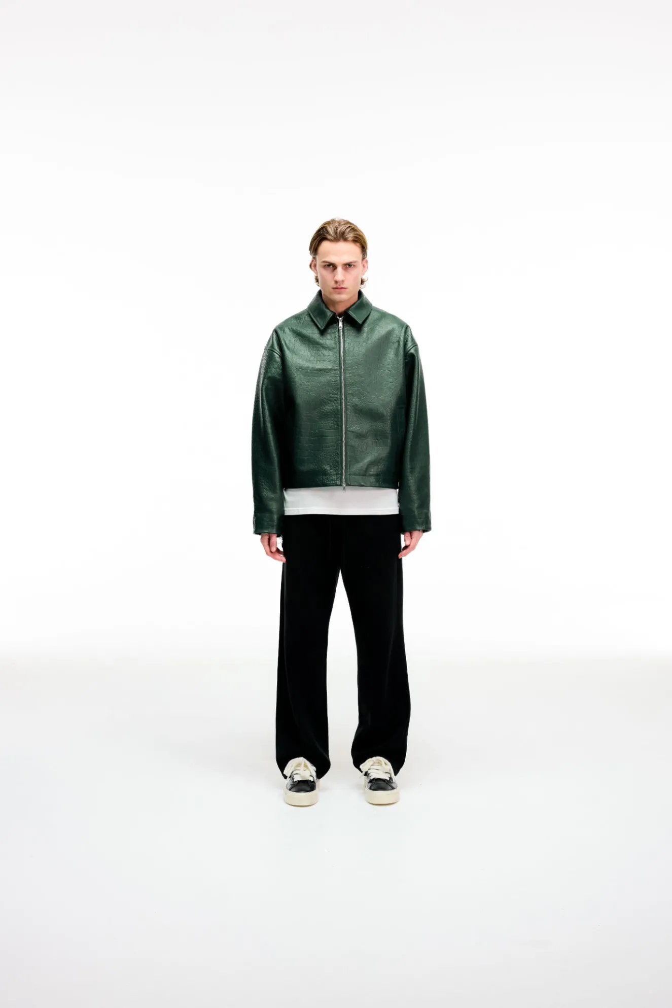 Best AKIMBO X CB CROC LEATHER JACKET Outerwear|Leather