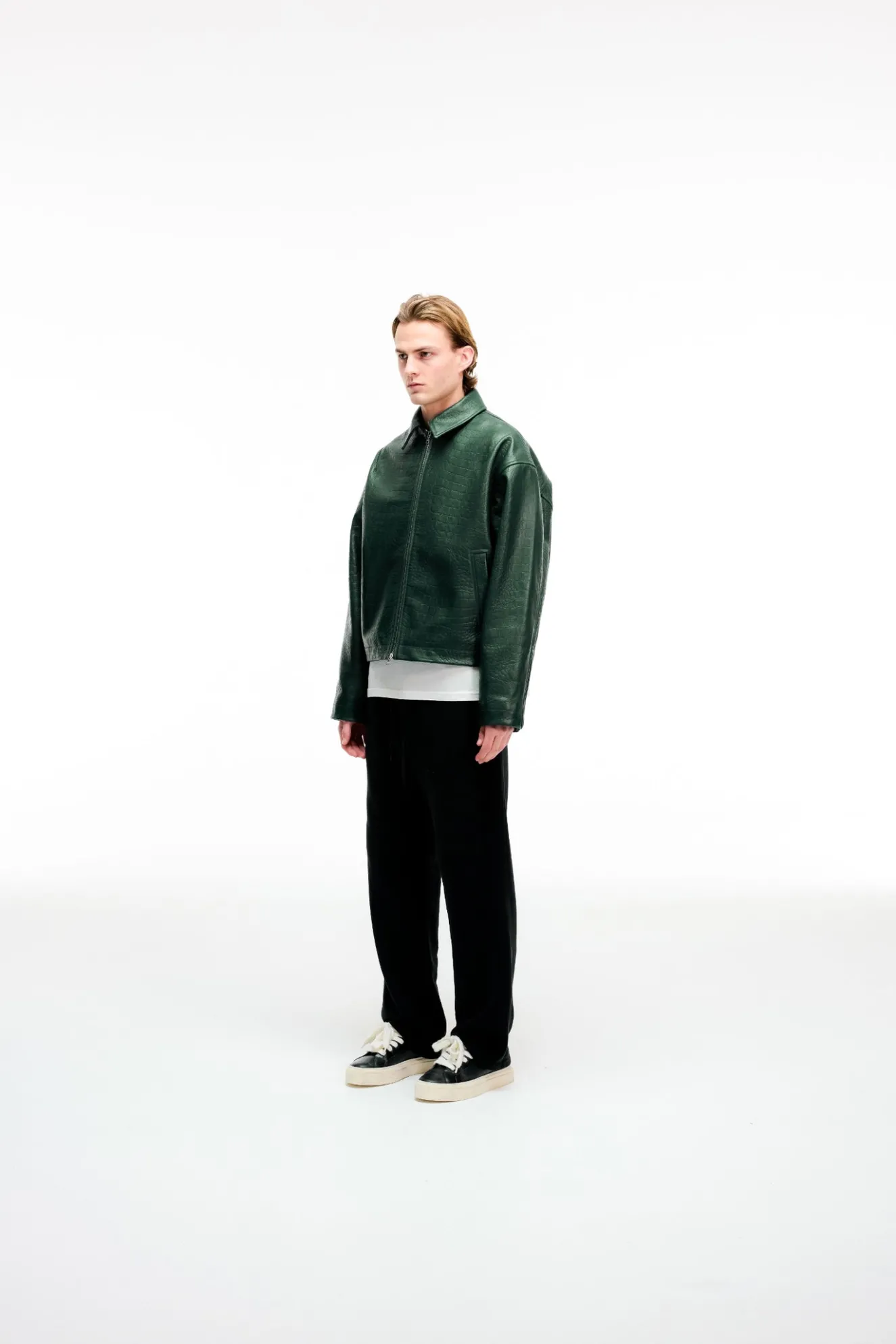 Best AKIMBO X CB CROC LEATHER JACKET Outerwear|Leather