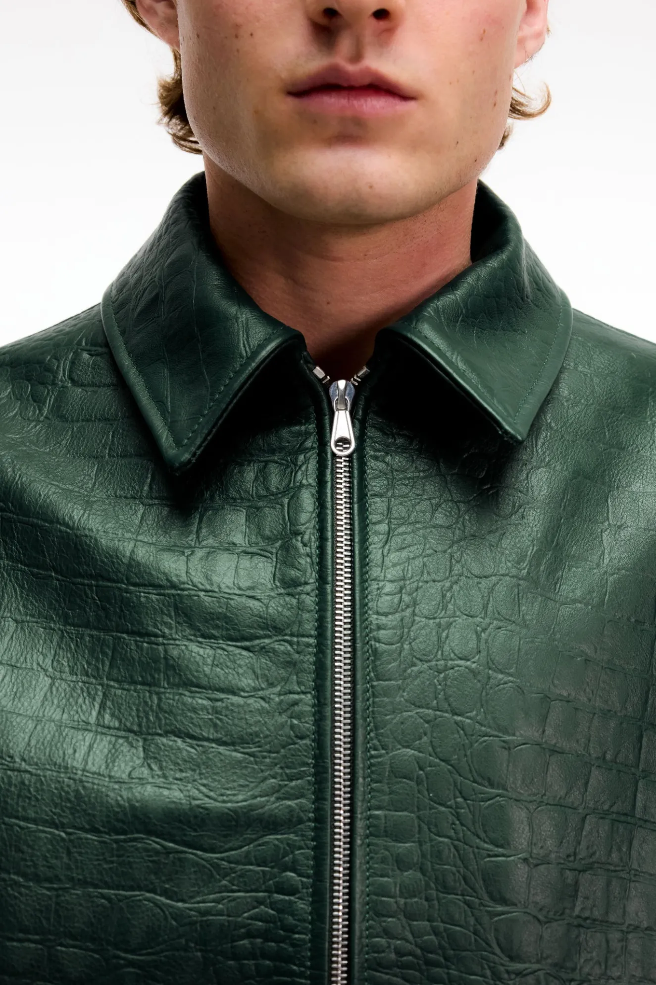 Best AKIMBO X CB CROC LEATHER JACKET Outerwear|Leather