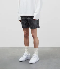 Sale CB CRACKED LEATHER SHORTS Shorts