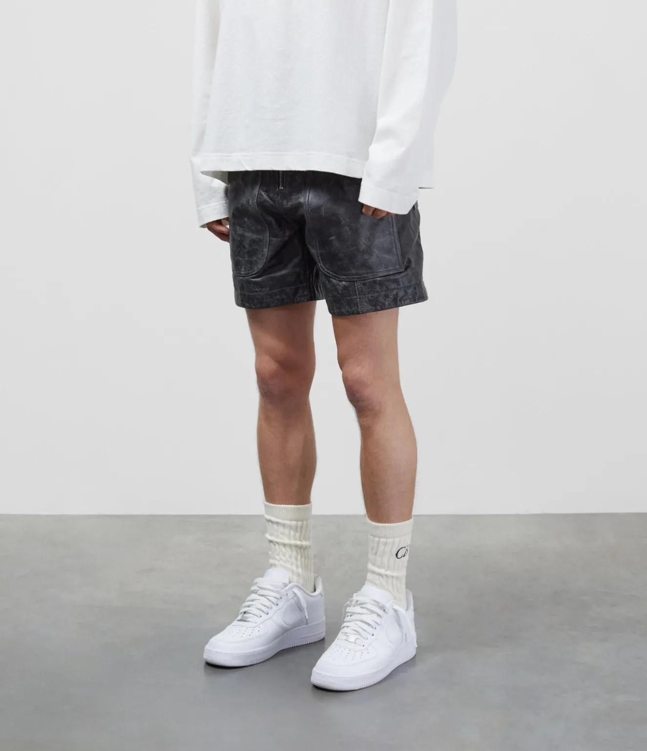 Sale CB CRACKED LEATHER SHORTS Shorts