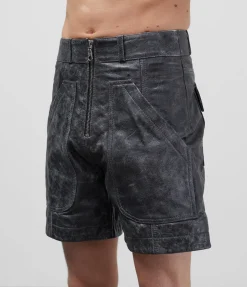 Sale CB CRACKED LEATHER SHORTS Shorts