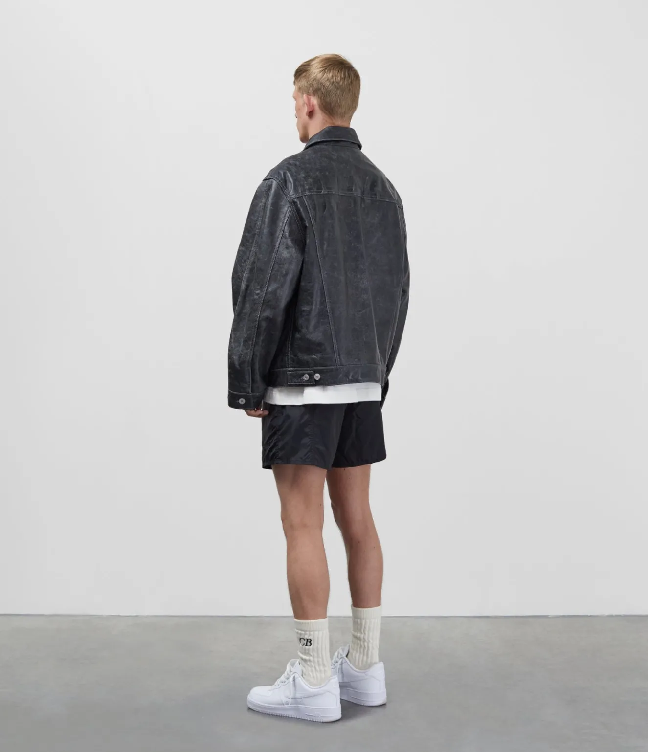 Online CB CRACKED LEATHER TRUCKER Outerwear|Leather