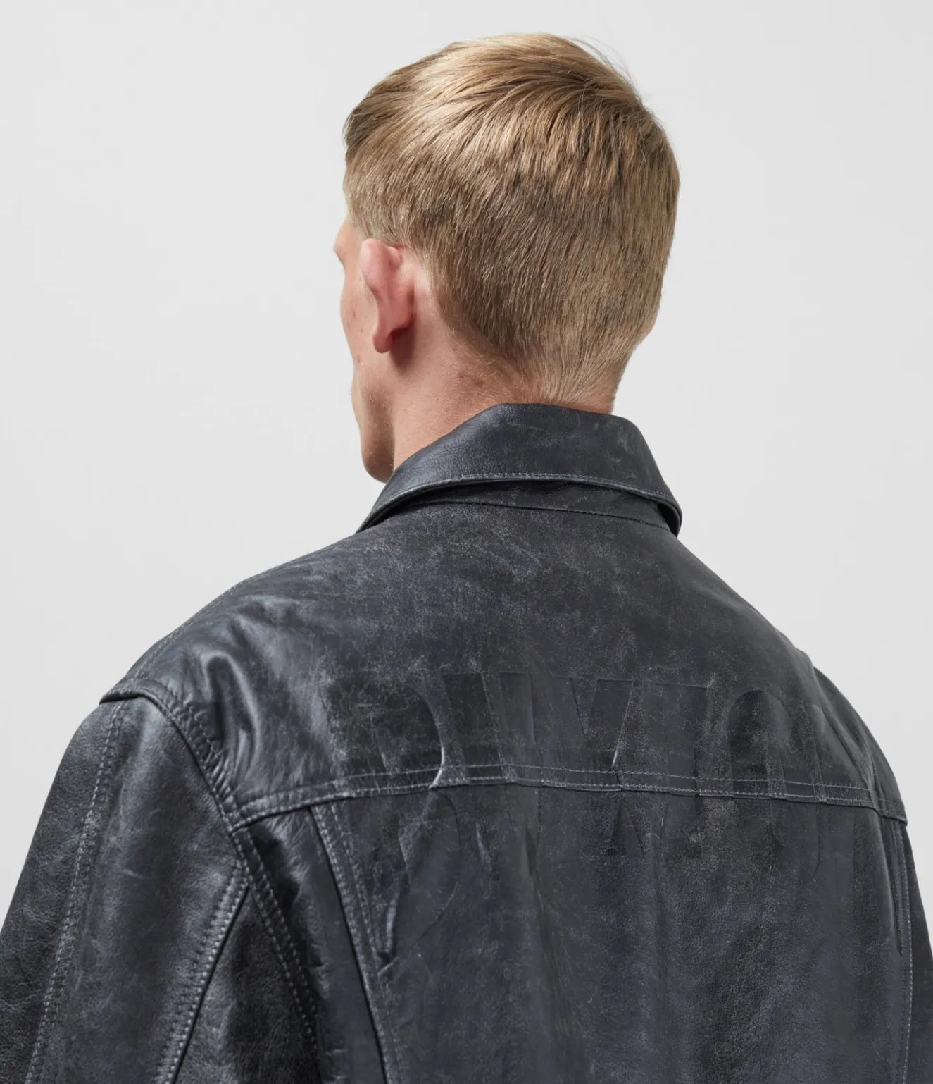 Online CB CRACKED LEATHER TRUCKER Outerwear|Leather