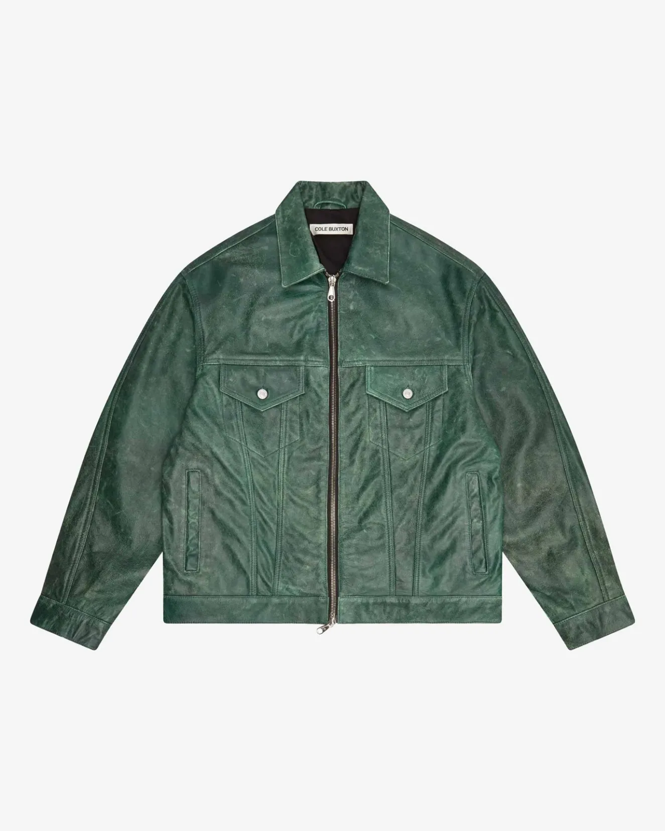 CB CRACKED LEATHER TRUCKER Outerwear|Leather