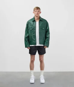 CB CRACKED LEATHER TRUCKER Outerwear|Leather
