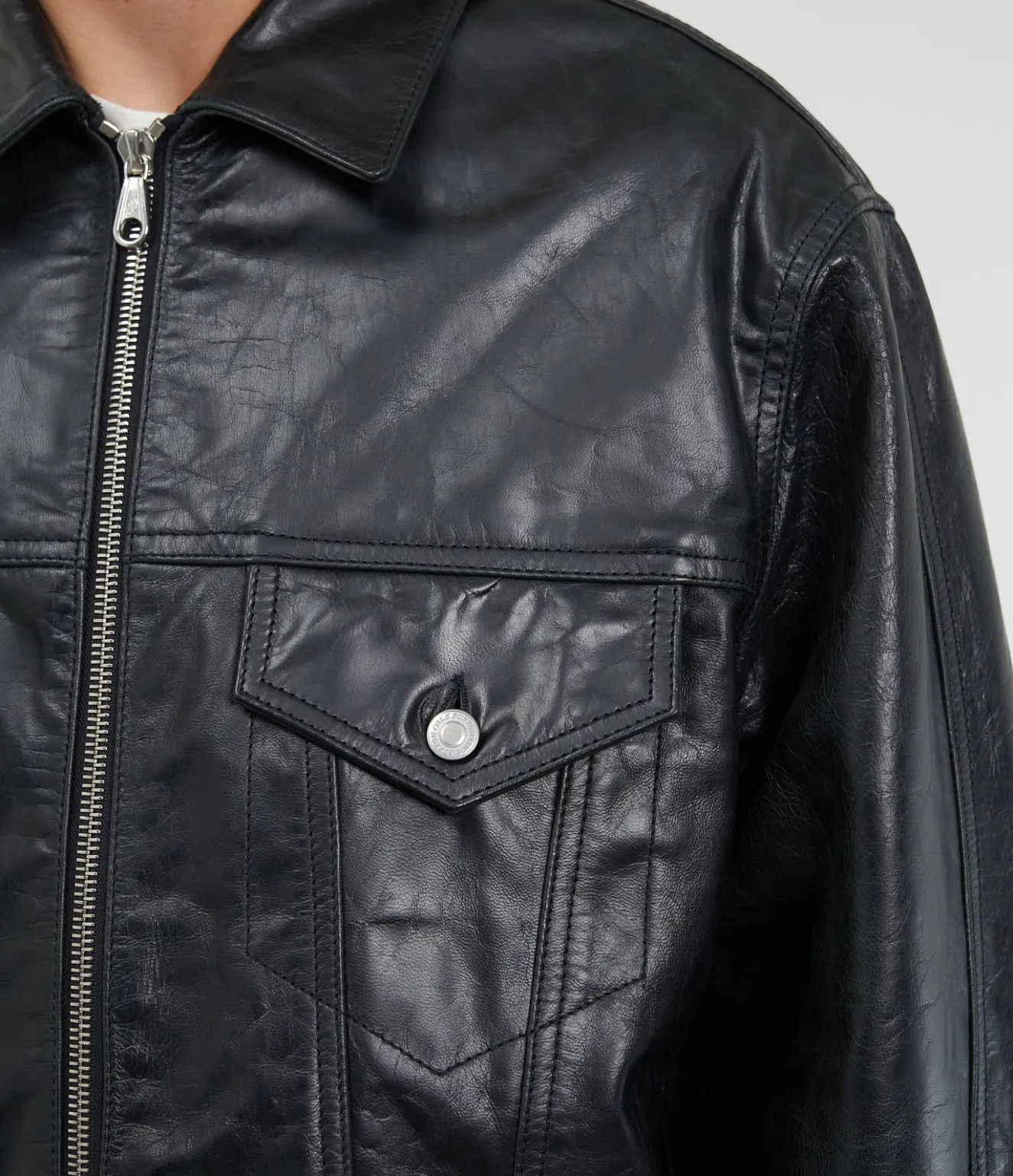 Sale CB LEATHER TRUCKER Outerwear|Leather