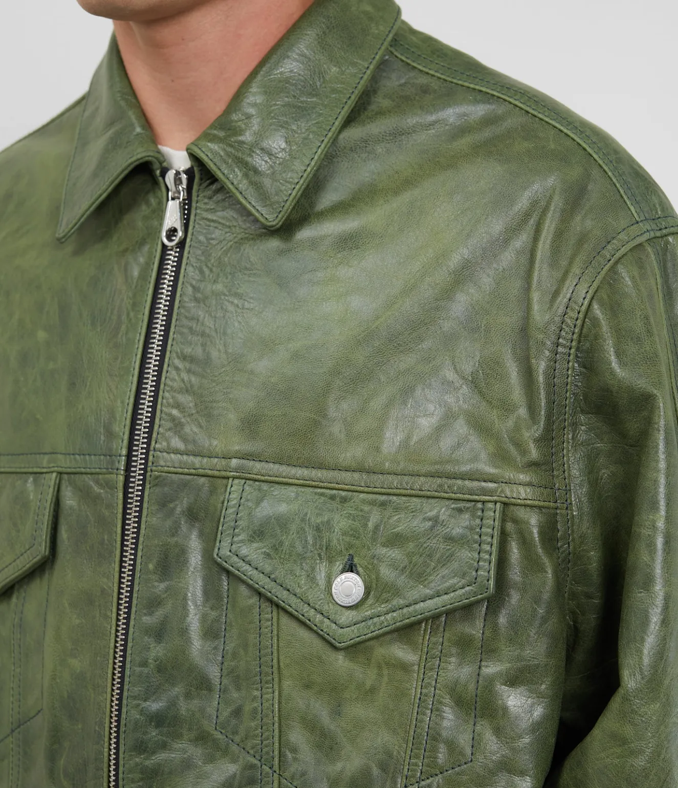 Sale CB LEATHER TRUCKER Outerwear|Leather
