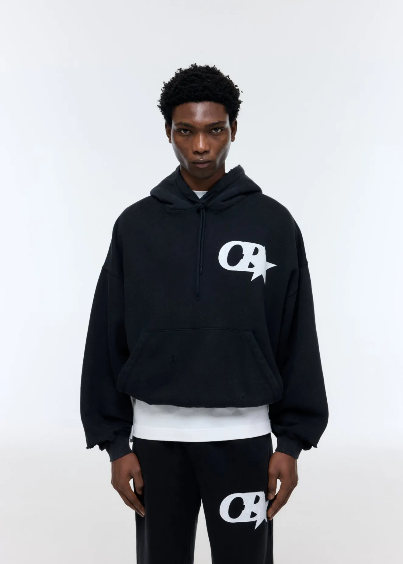 Online CB STAR DISTRESSED POCKET HOODIE Hoodies