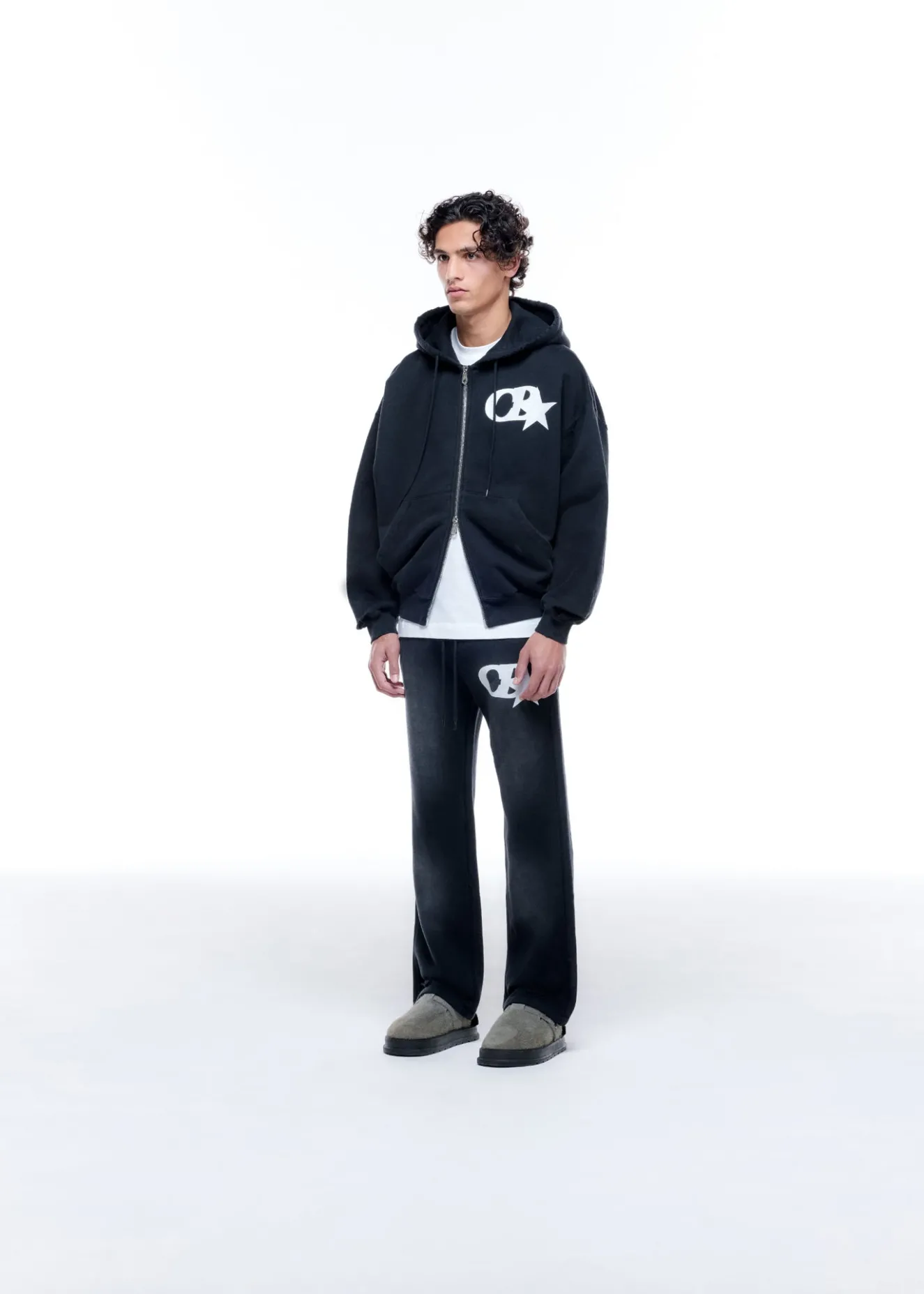 Discount CB STAR DISTRESSED POCKET ZIPPED HOODIE Hoodies