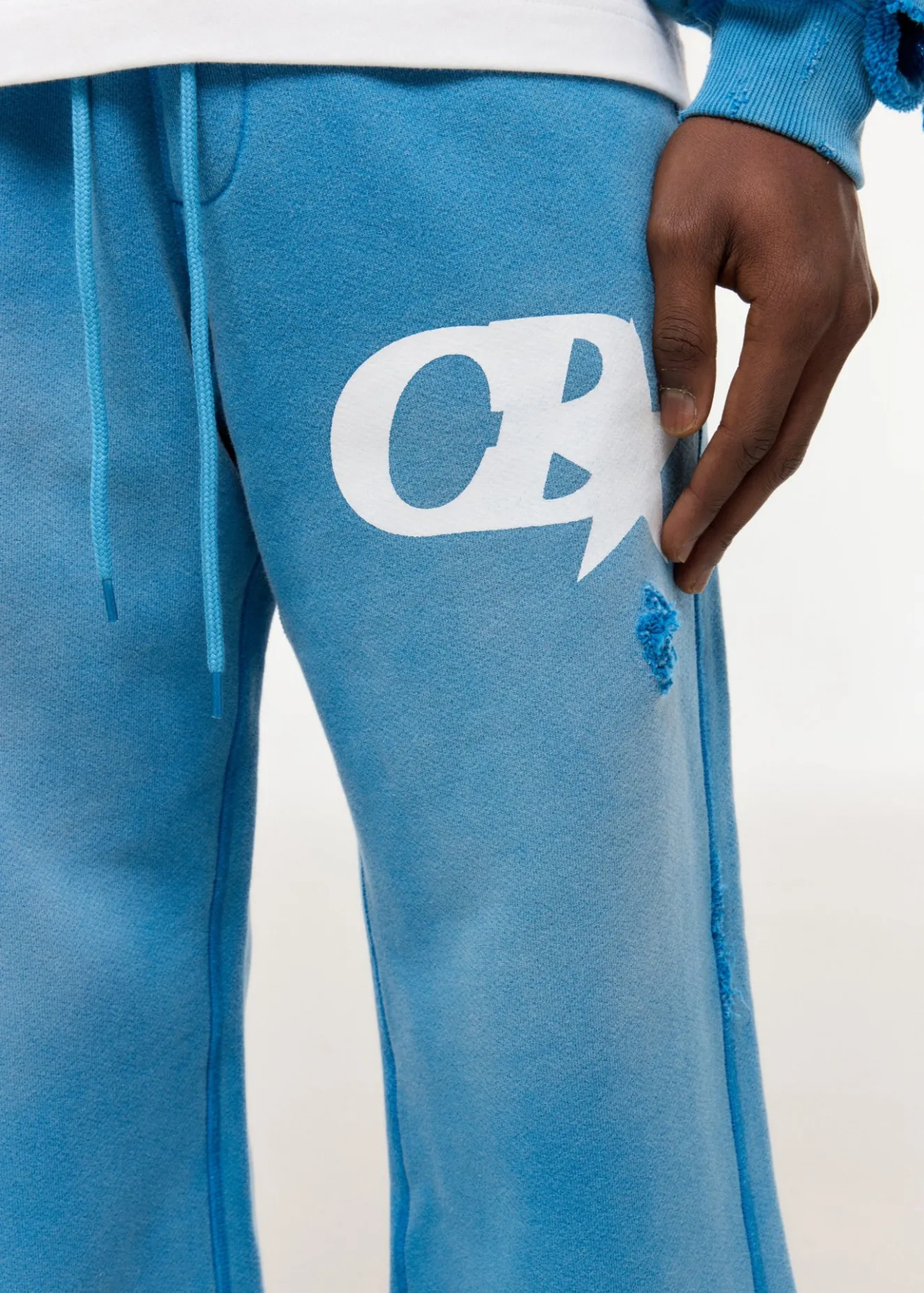 Hot CB STAR DISTRESSED SWEATPANTS Sweatpants