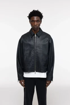 Online CROC LEATHER JACKET Outerwear|Leather