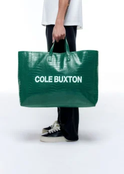 Outlet CROC LEATHER TOTE BAG Accessories|Leather