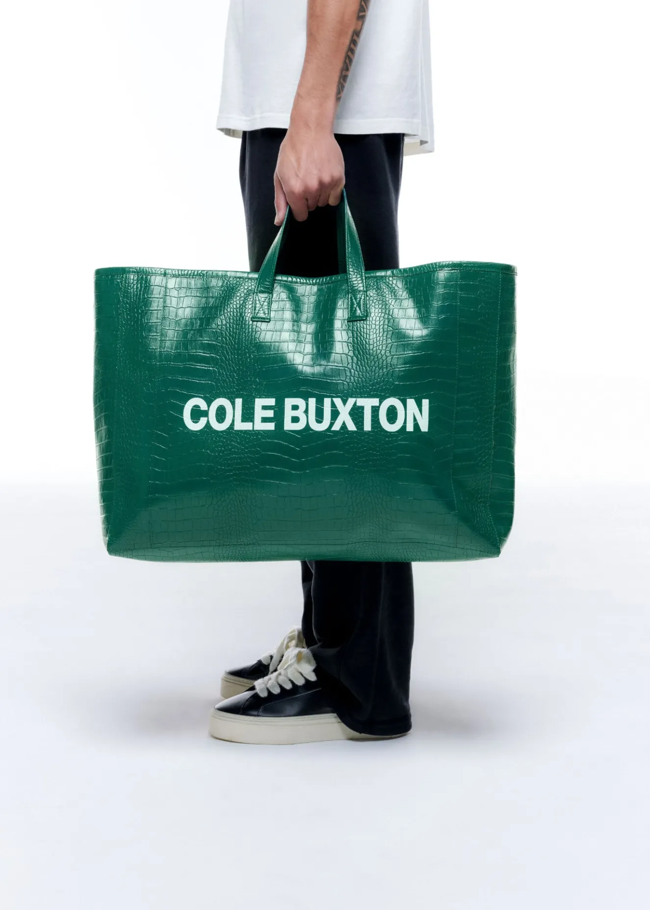 Outlet CROC LEATHER TOTE BAG Accessories|Leather