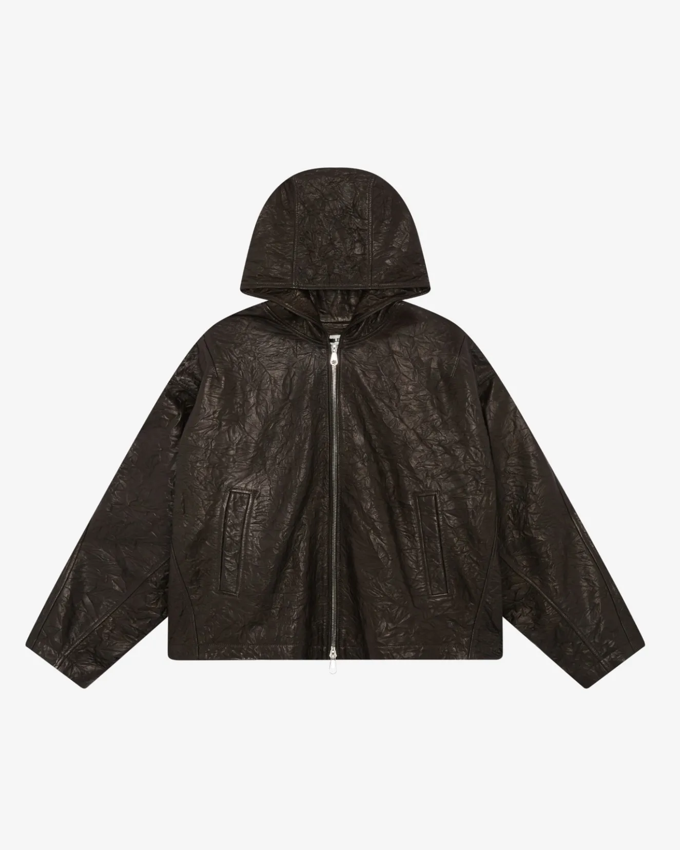 Online CRUNCH ZIPPED LEATHER JACKET Outerwear|Leather