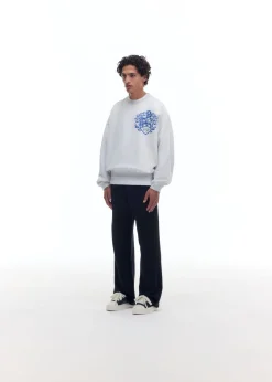 Hot DISTRESSED COLLEGIATE CREST SWEATSHIRT Sweatshirts