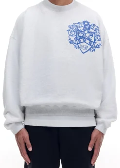 Hot DISTRESSED COLLEGIATE CREST SWEATSHIRT Sweatshirts
