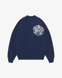Sale DISTRESSED COLLEGIATE CREST SWEATSHIRT Sweatshirts