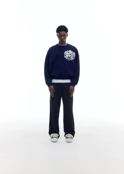 Sale DISTRESSED COLLEGIATE CREST SWEATSHIRT Sweatshirts