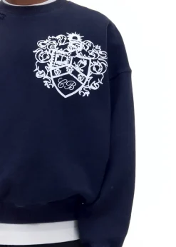 Sale DISTRESSED COLLEGIATE CREST SWEATSHIRT Sweatshirts