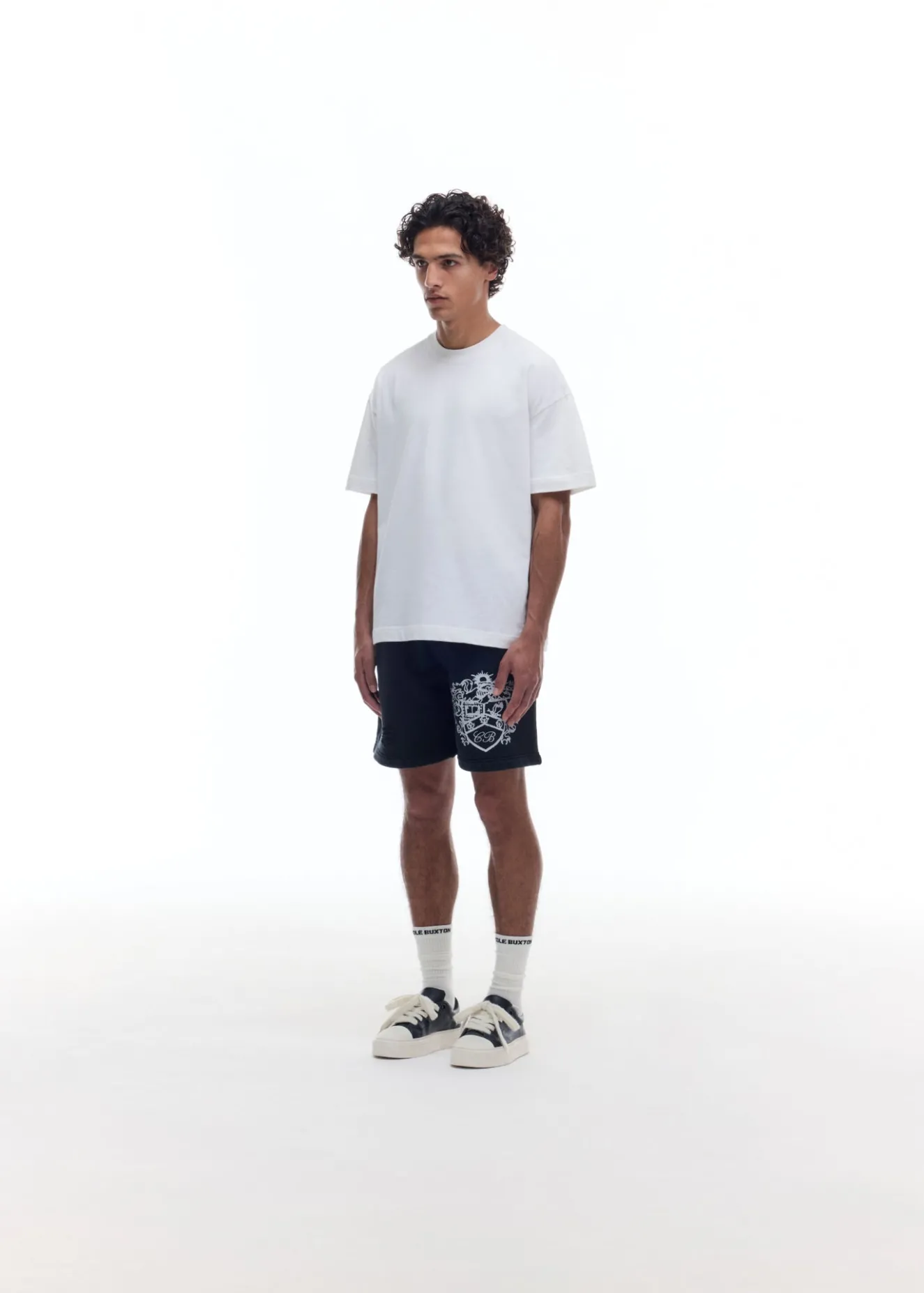New DISTRESSED COLLEGIATE CREST SHORTS Shorts