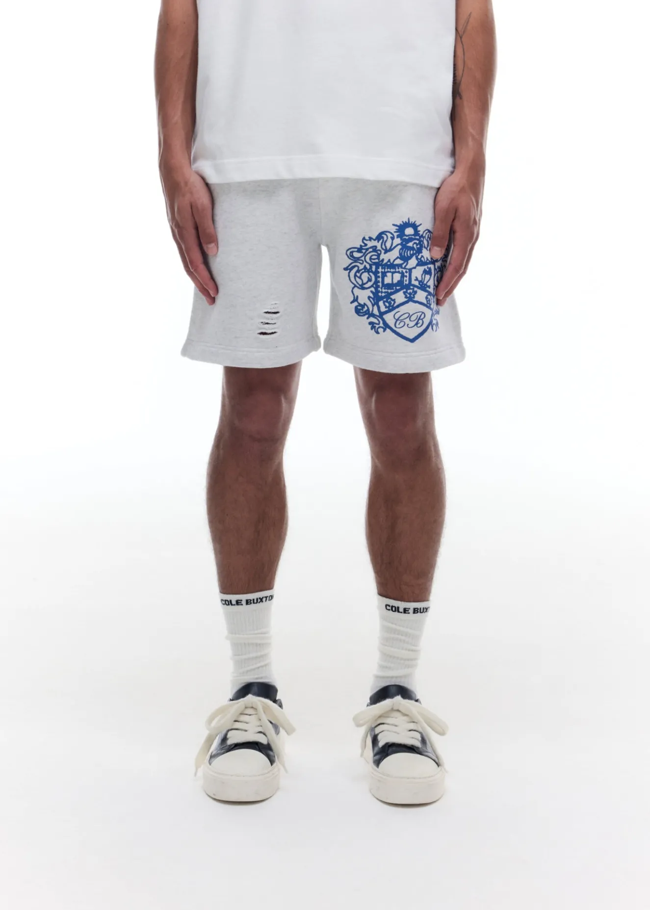 Outlet DISTRESSED COLLEGIATE CREST SHORTS Shorts