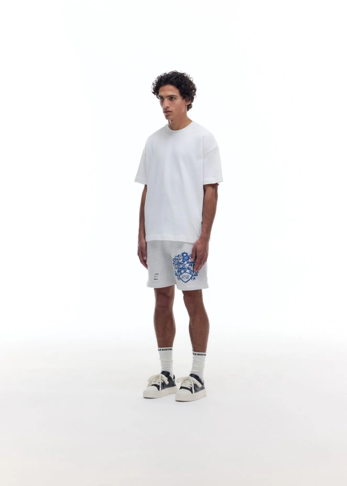 Outlet DISTRESSED COLLEGIATE CREST SHORTS Shorts