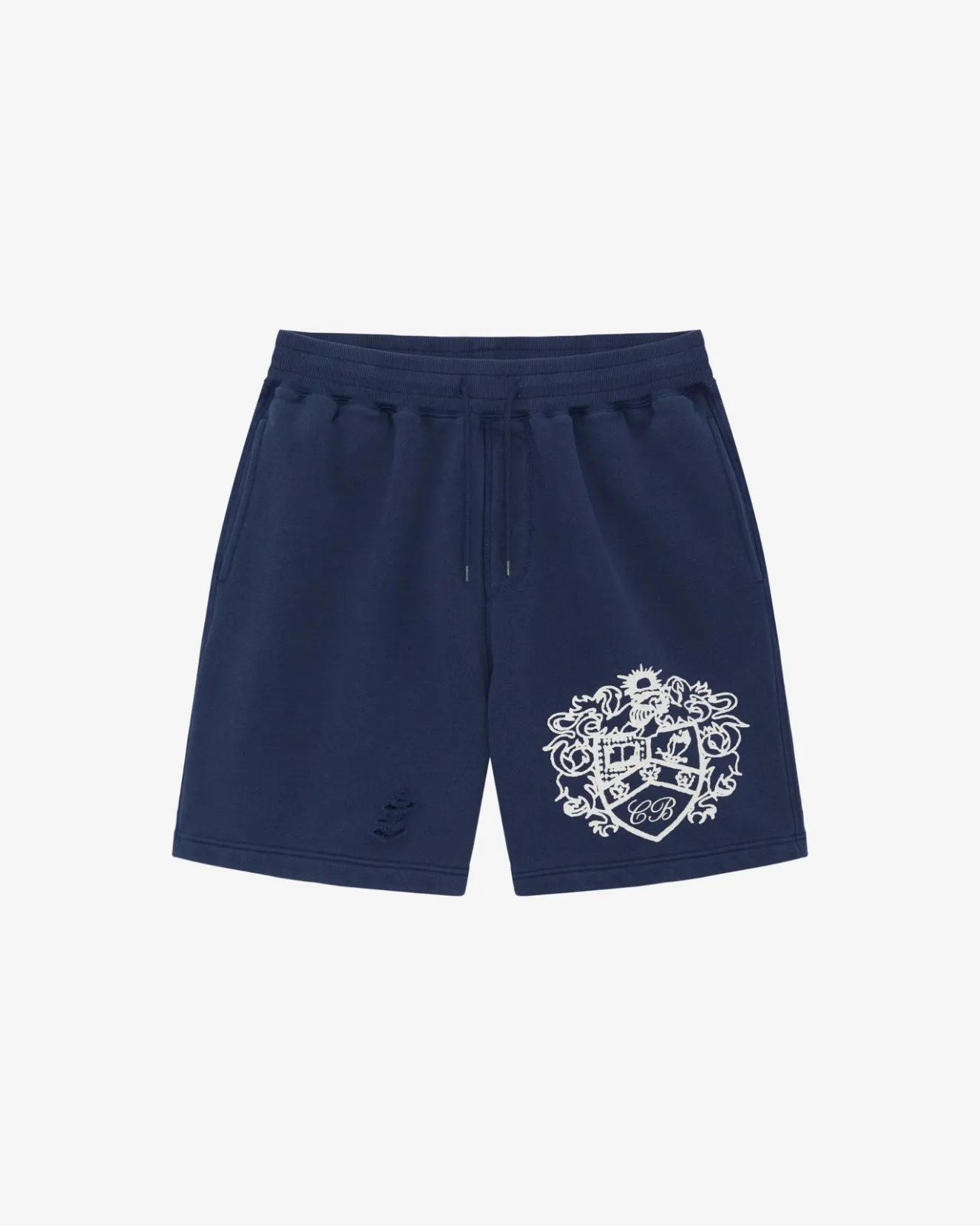 New DISTRESSED COLLEGIATE CREST SHORTS Shorts