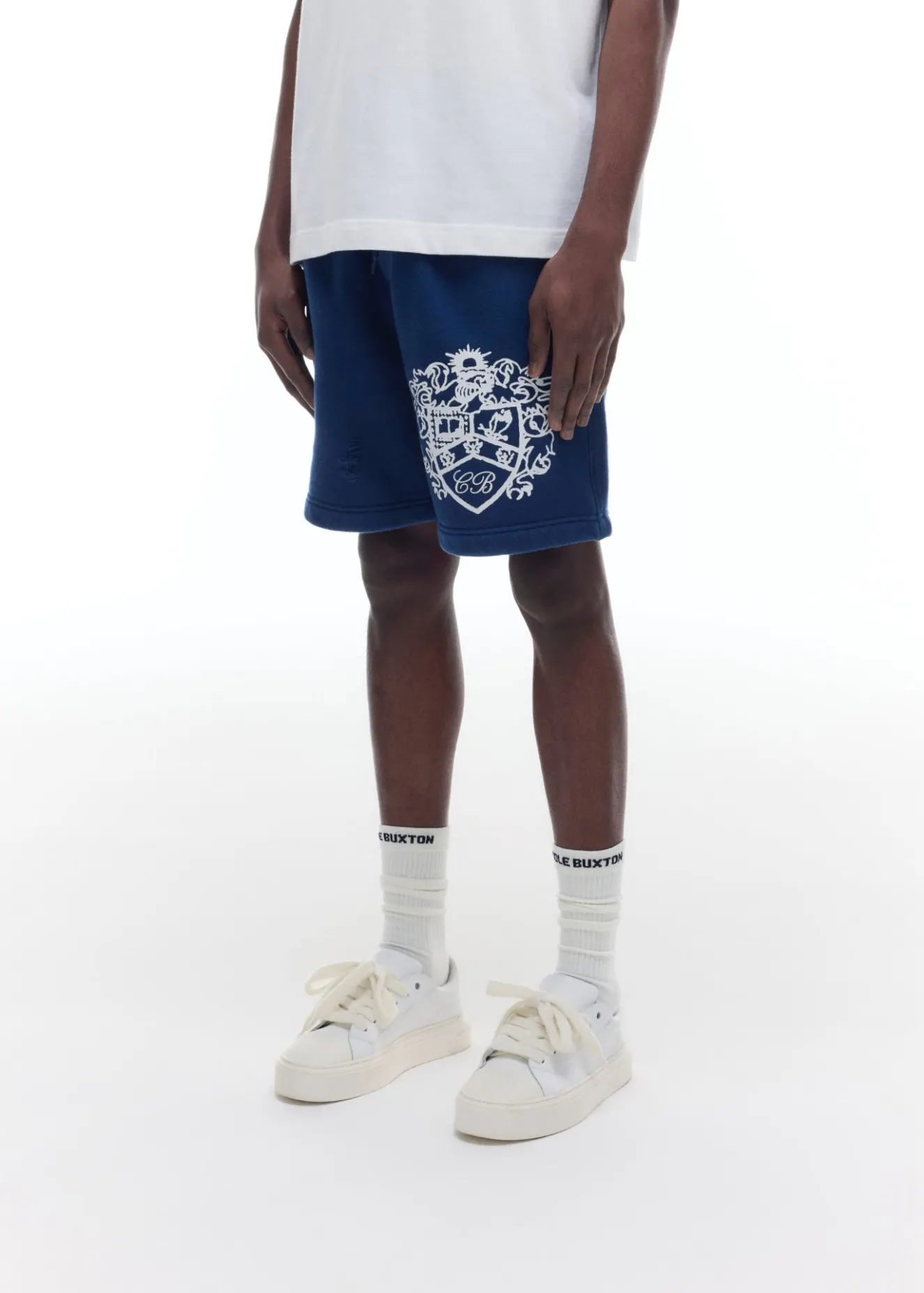 New DISTRESSED COLLEGIATE CREST SHORTS Shorts