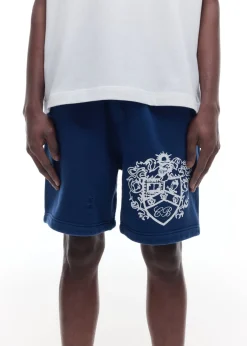 New DISTRESSED COLLEGIATE CREST SHORTS Shorts