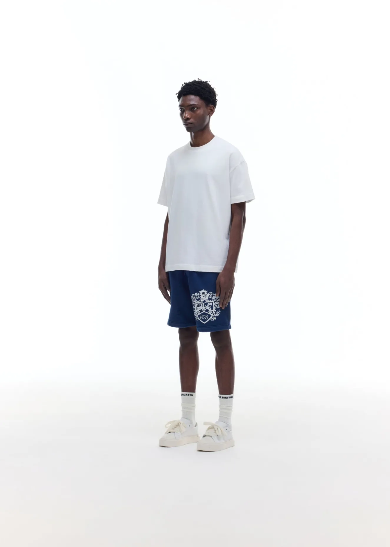 New DISTRESSED COLLEGIATE CREST SHORTS Shorts