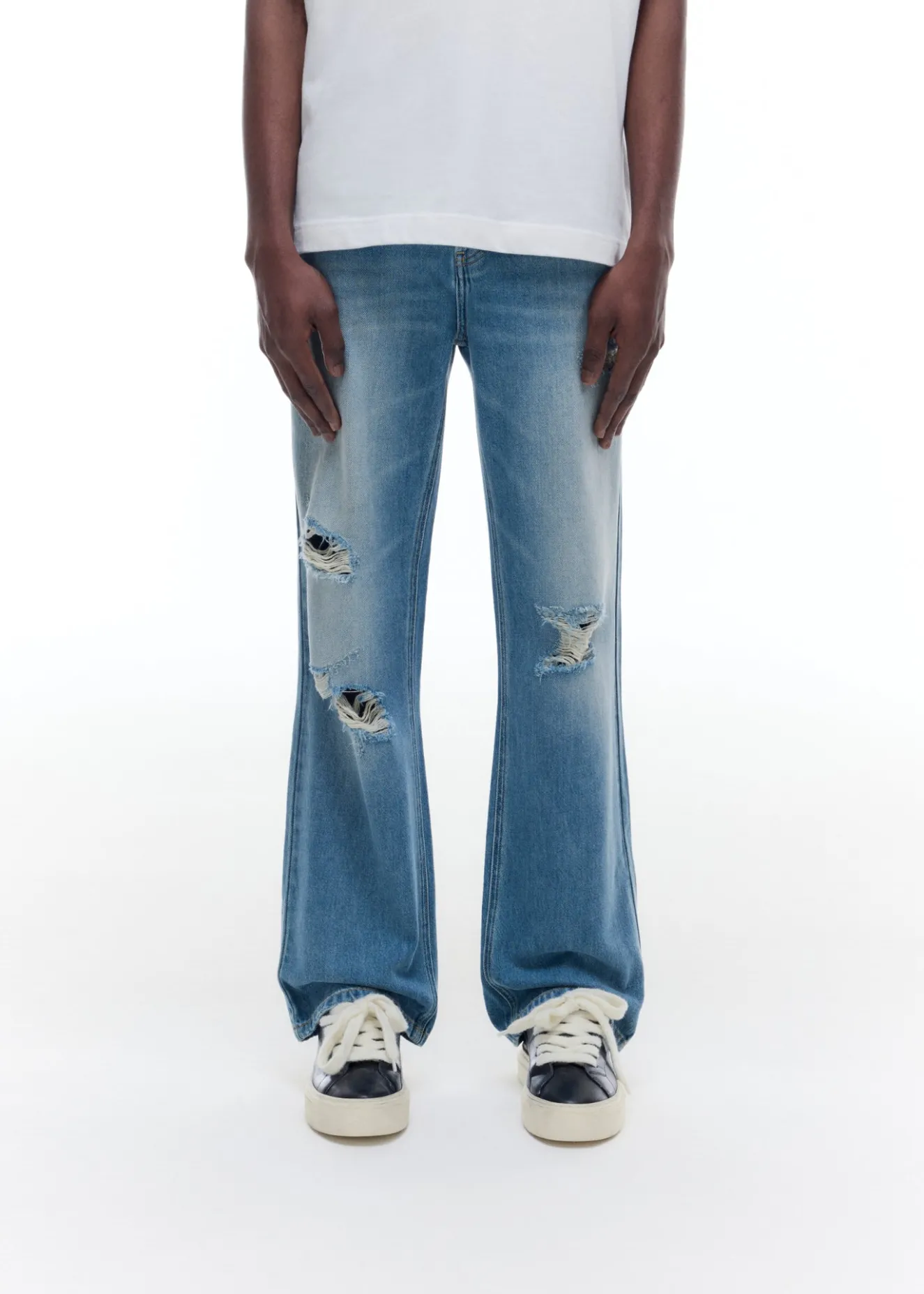 Best DISTRESSED FRONT JEANS Denim