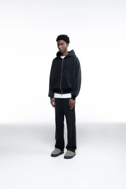 Best DISTRESSED ZIPPED HOODIE Hoodies
