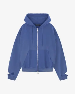 New DISTRESSED ZIPPED HOODIE Hoodies