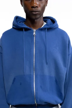 New DISTRESSED ZIPPED HOODIE Hoodies