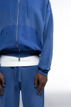 New DISTRESSED ZIPPED HOODIE Hoodies