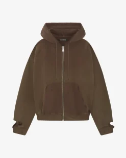 Hot DISTRESSED ZIPPED HOODIE Hoodies