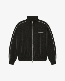 GLITTER PIPED TRACK JACKET Outerwear