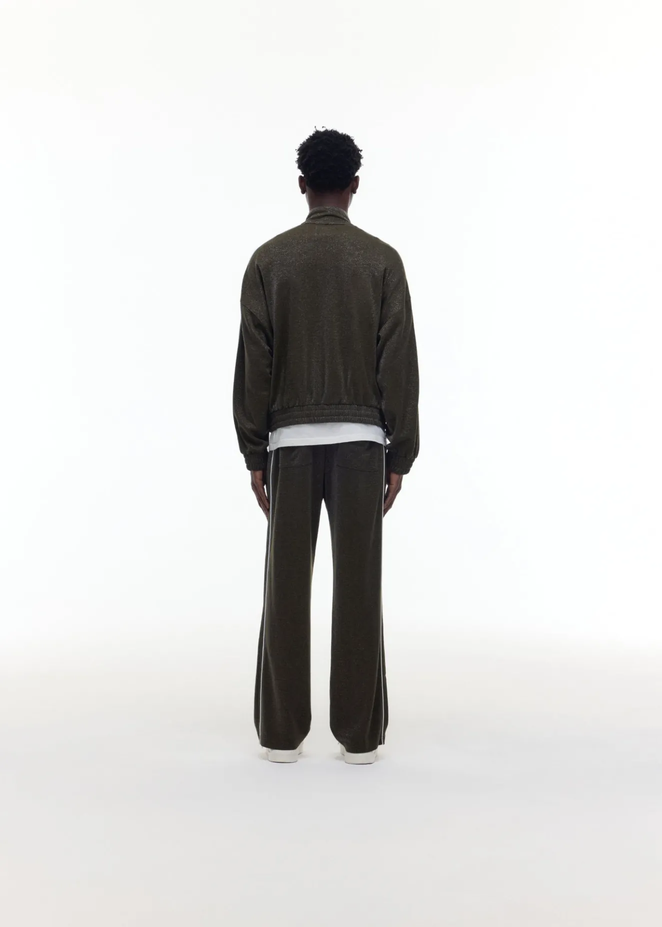 GLITTER PIPED TRACK JACKET Outerwear