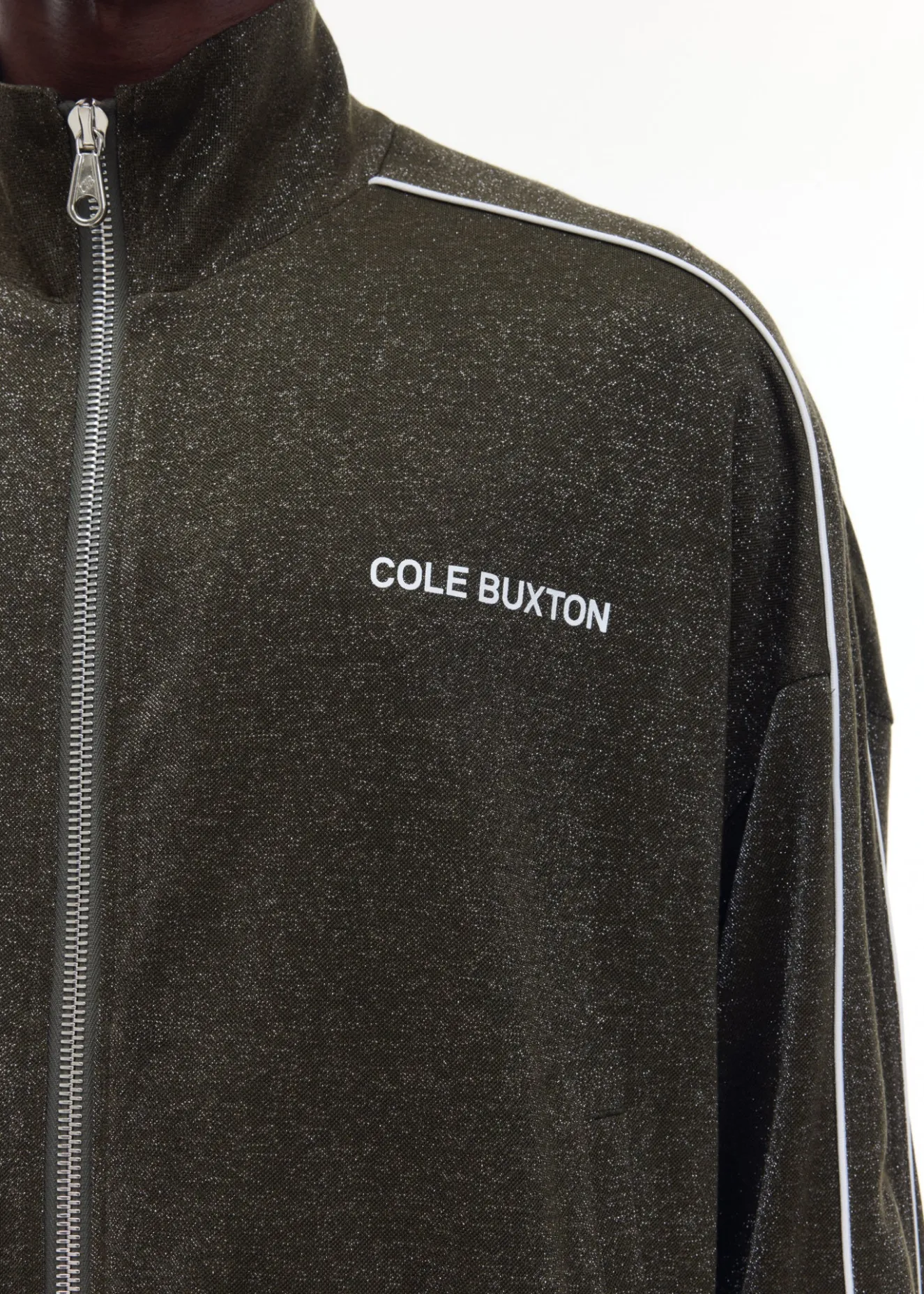 GLITTER PIPED TRACK JACKET Outerwear