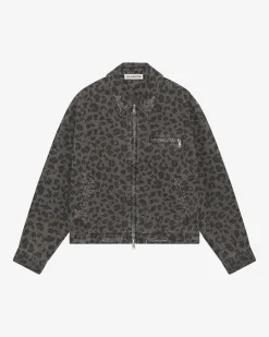 Online LEOPARD DISTRESSED TRUCKER JACKET Outerwear