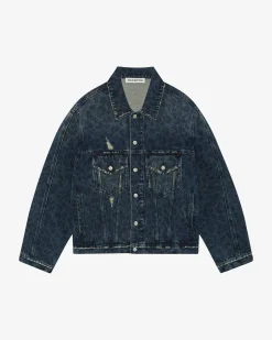 Online LEOPARD PRINT DENIM JACKET Outerwear|Denim