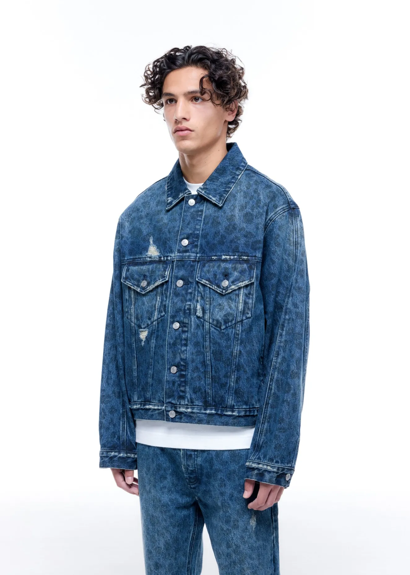 Online LEOPARD PRINT DENIM JACKET Outerwear|Denim