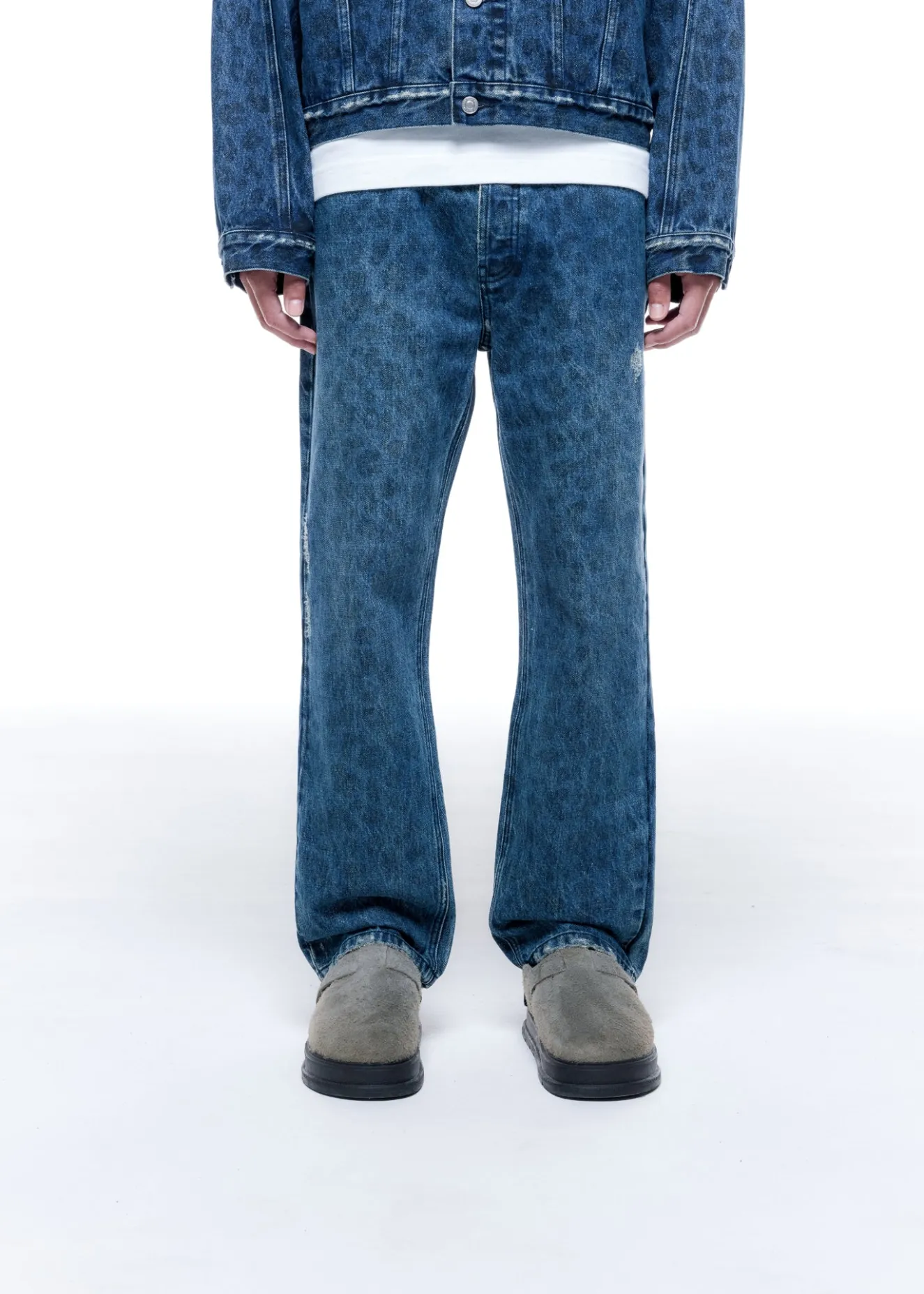 LEOPARD PRINT JEANS Denim