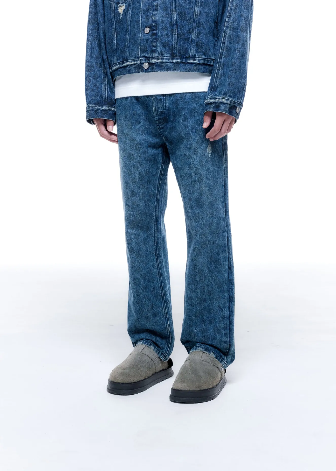 LEOPARD PRINT JEANS Denim