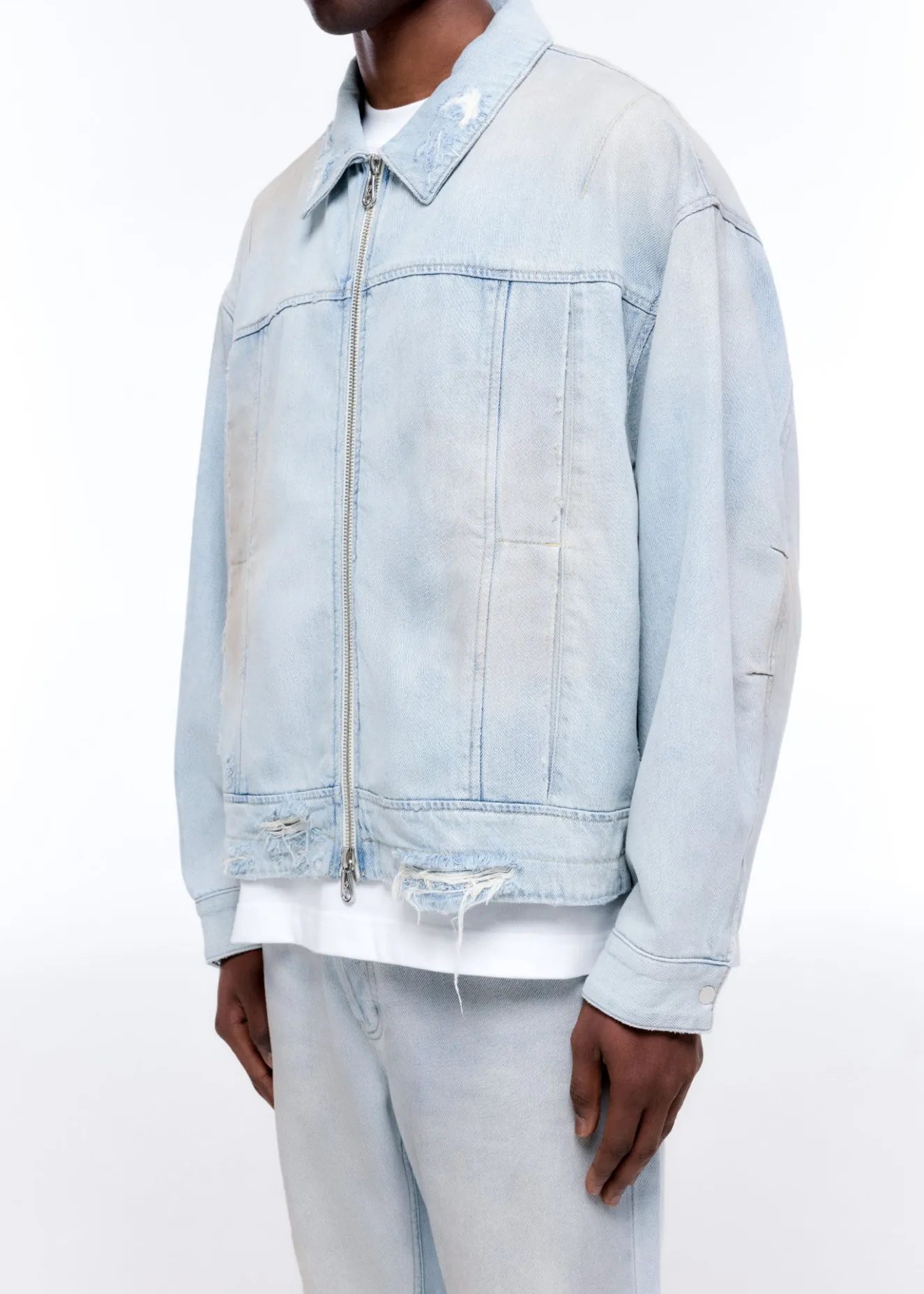 Clearance LIGHT WASH DENIM TRUCKER JACKET Outerwear|Denim