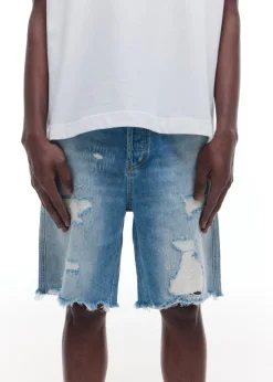 Hot REPAIRED DENIM SHORTS Shorts|Denim
