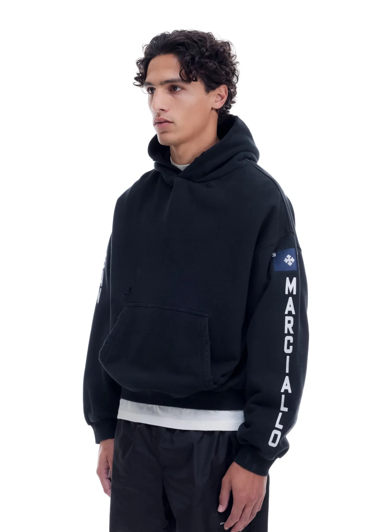 Discount SM DISTRESSED HOODIE Hoodies