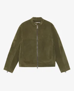New SUEDE CAFE RACER JACKET Outerwear|Leather