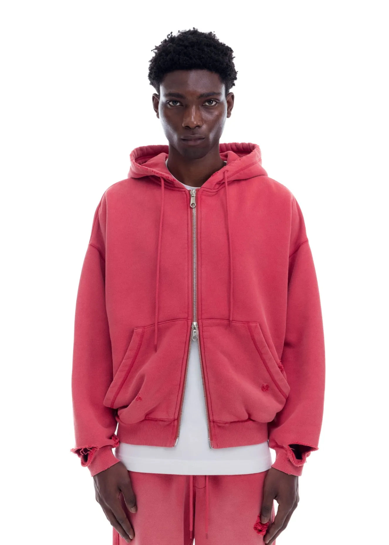 Clearance SUN FADE POCKET ZIPPED HOODIE Hoodies